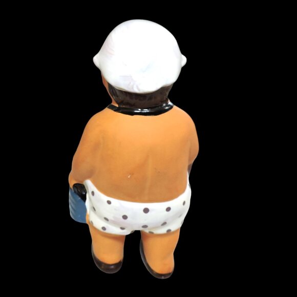 Pair Of Ceramic Figures With Cameras Man Elephant Home Decor Whimsical Maine - Picture 5 of 11